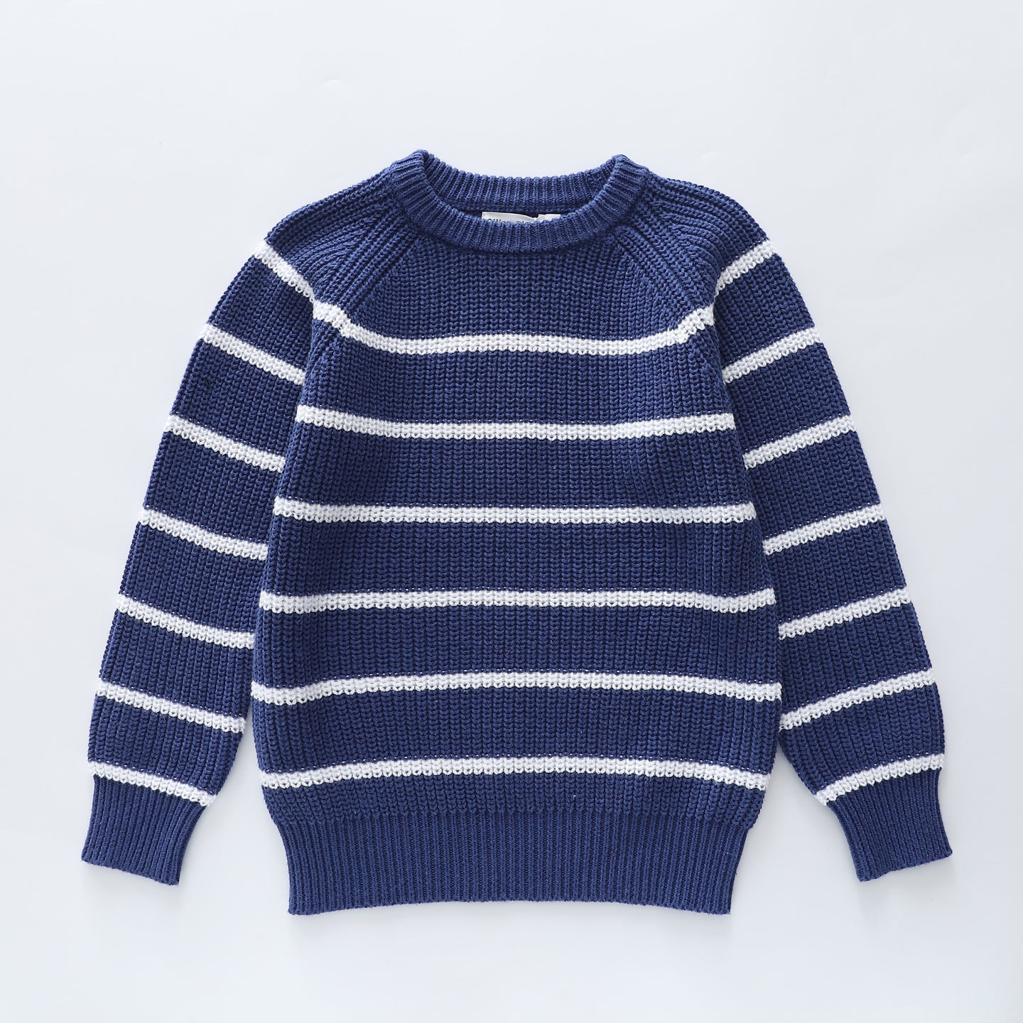 Blue Stripe Chunky Knit Jumper