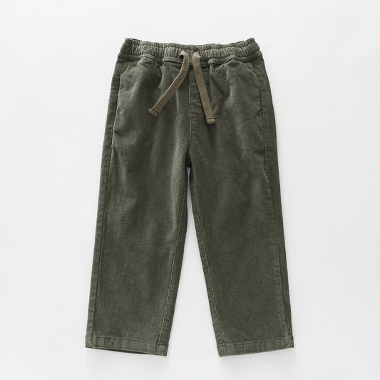 Khaki Pinwale Cord Pants