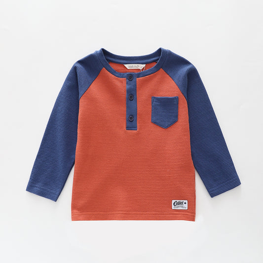 Textured Raglan Sleeve Top