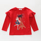 Miss Paris Red LS Top