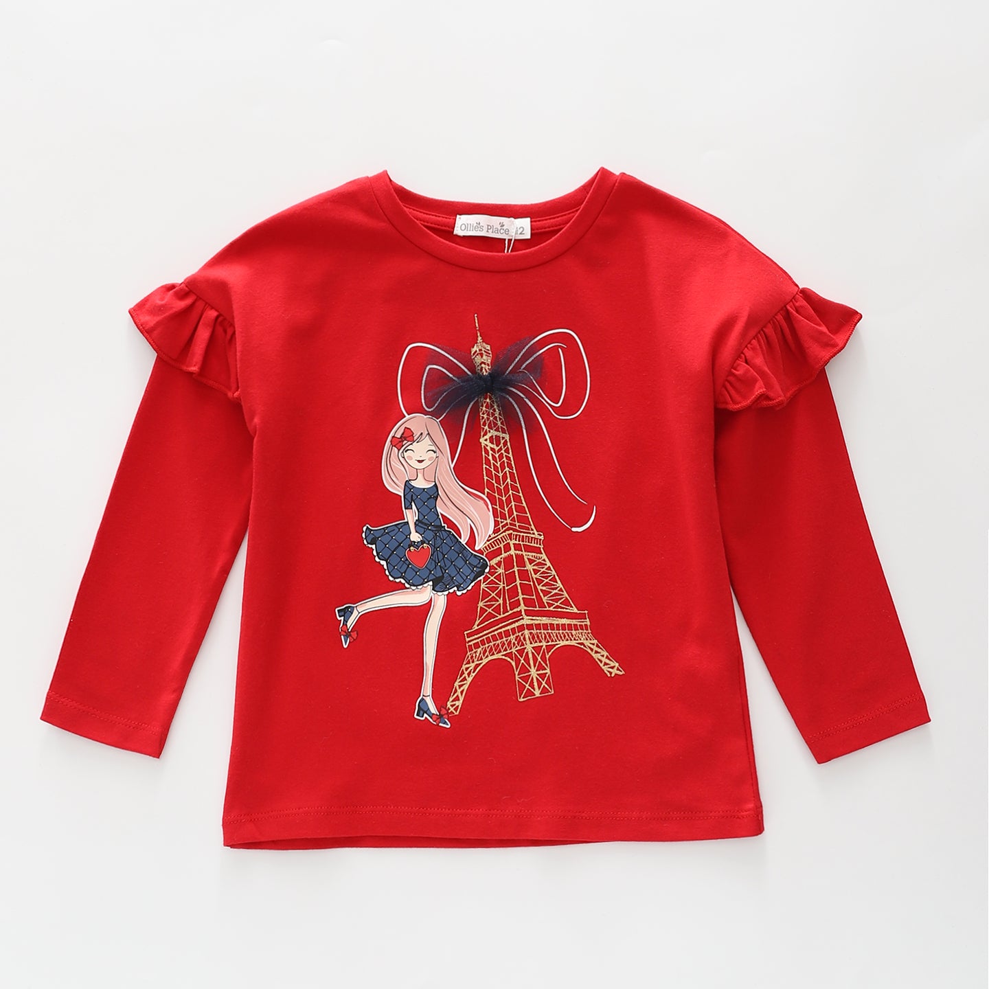 Miss Paris Red LS Top