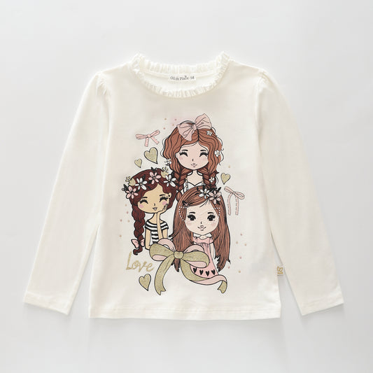 Best Friends Girls LS Top