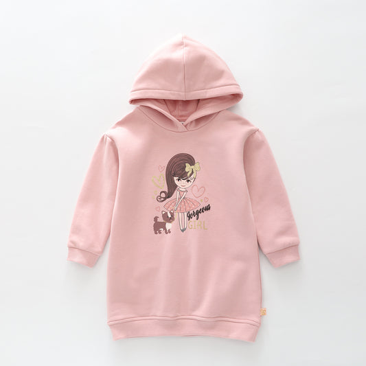 Gorgeous Girl Hooded Sweater Dress