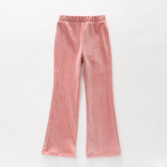 Ribbed Velour Flare Pants