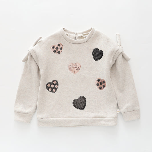 Sparkle Heart Sweat Top
