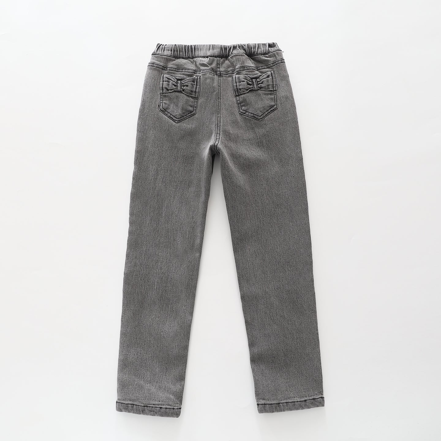 Grey Wash Bow Jeans
