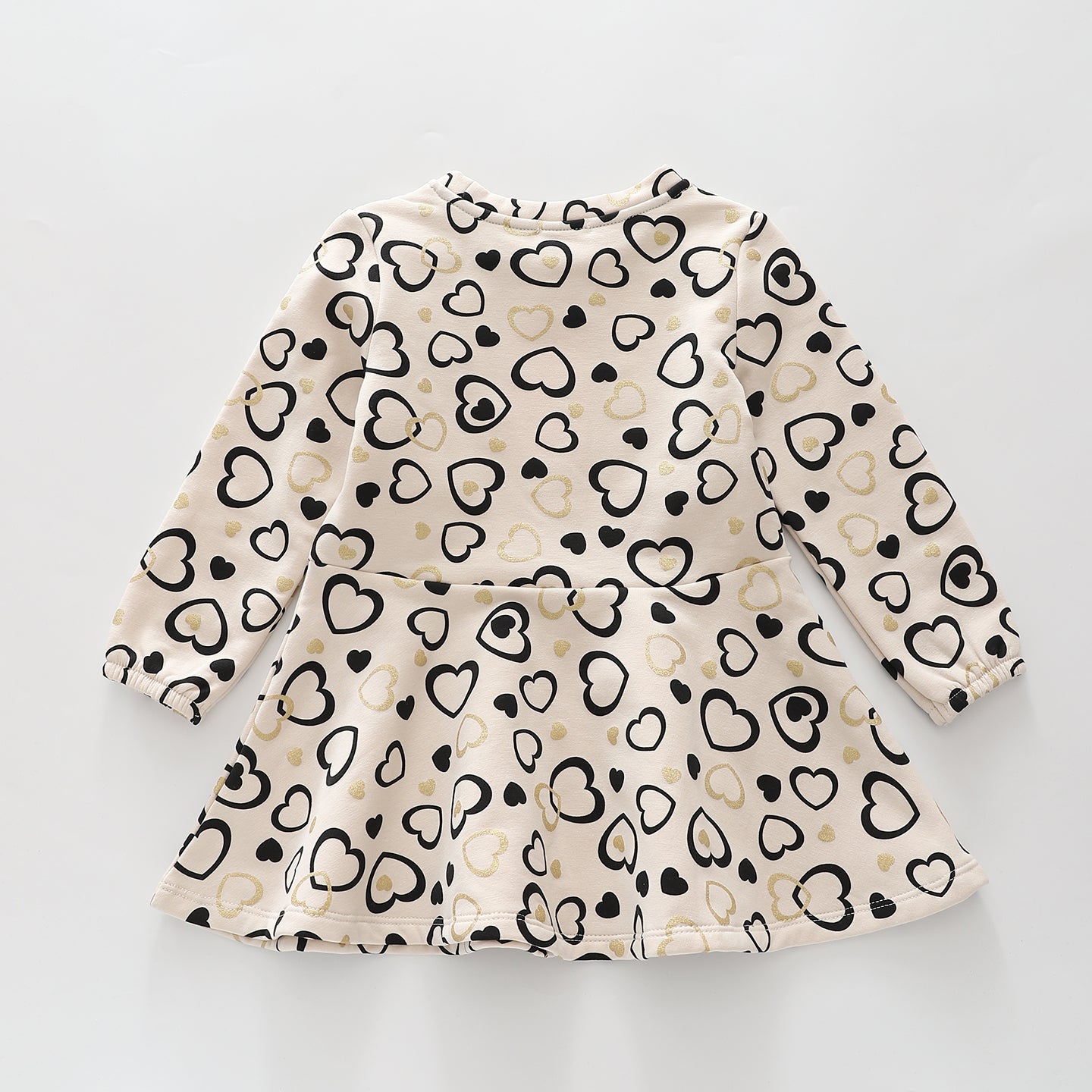 Heart Print Sweater Dress