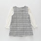 Black and White Tweed Shift Dress Set