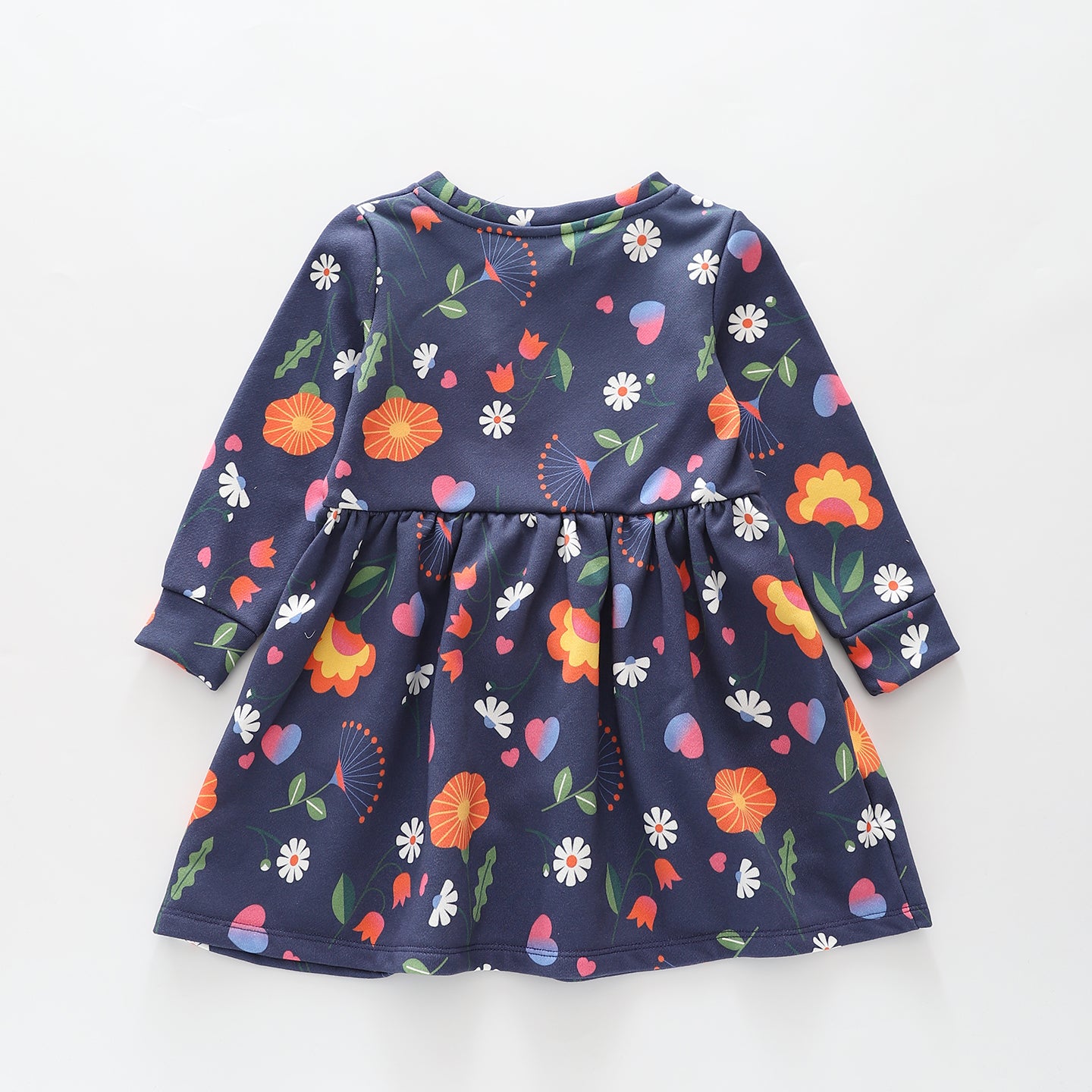 Floral Print Sweatshirt Dress