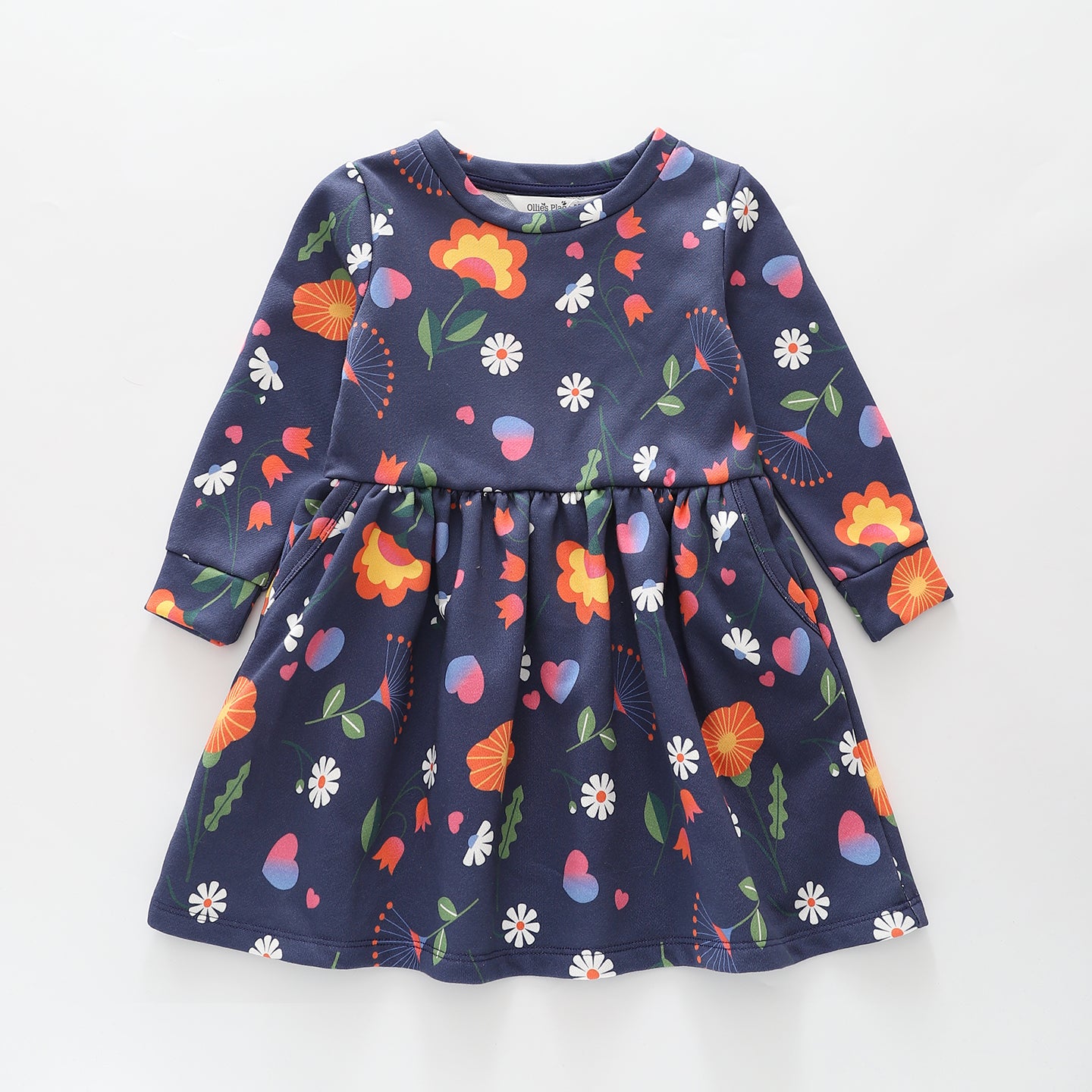 Floral Print Sweatshirt Dress