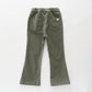 Khaki Pinwale Cord Flare Pants