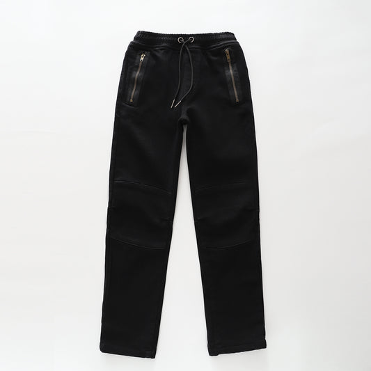 Black Denim Pull On Pants