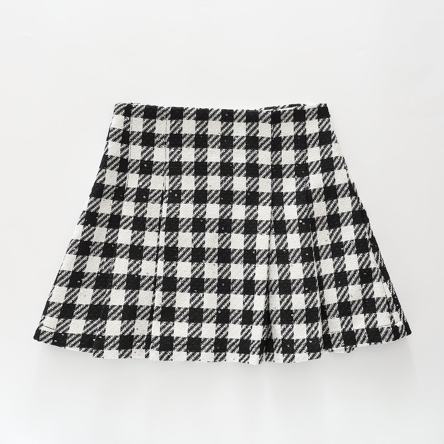 Tweed Check Mini Skirt