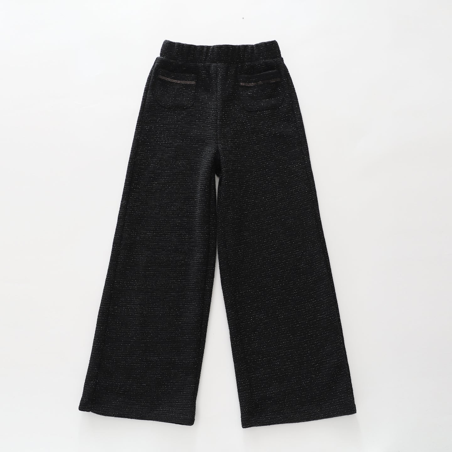 Black Wide Leg Sparkle Pant