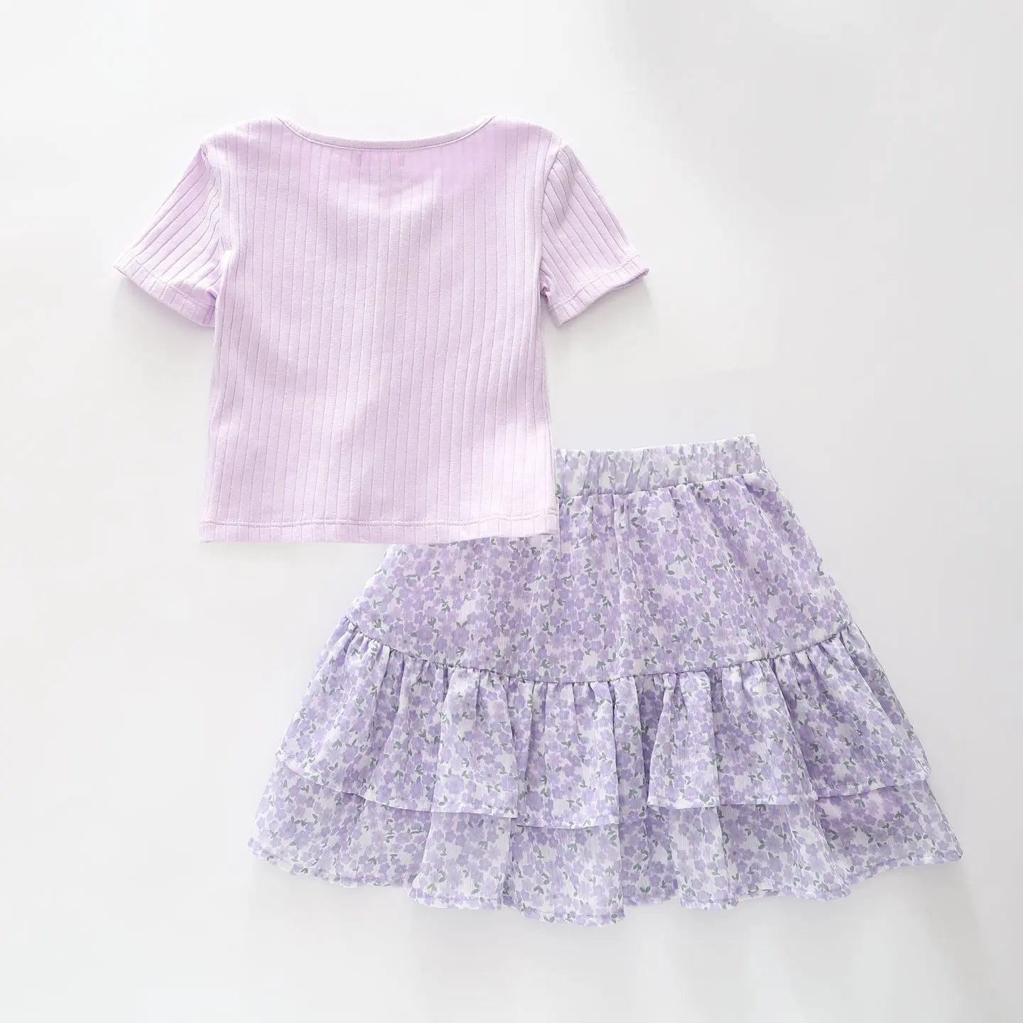Lavender Fields Top and Skirt Set Ollies Place