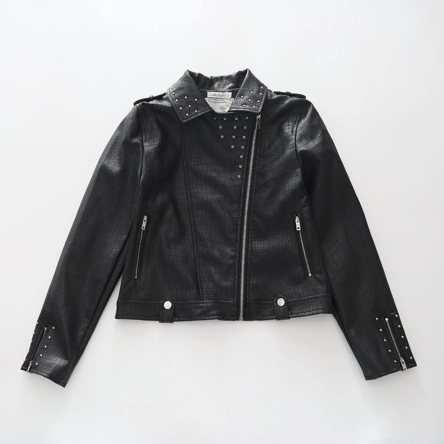 Leather Look Biker Jacket Ollies Place