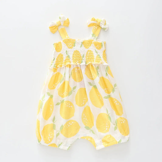 Lemon Cheesecloth Romper Ollies Place