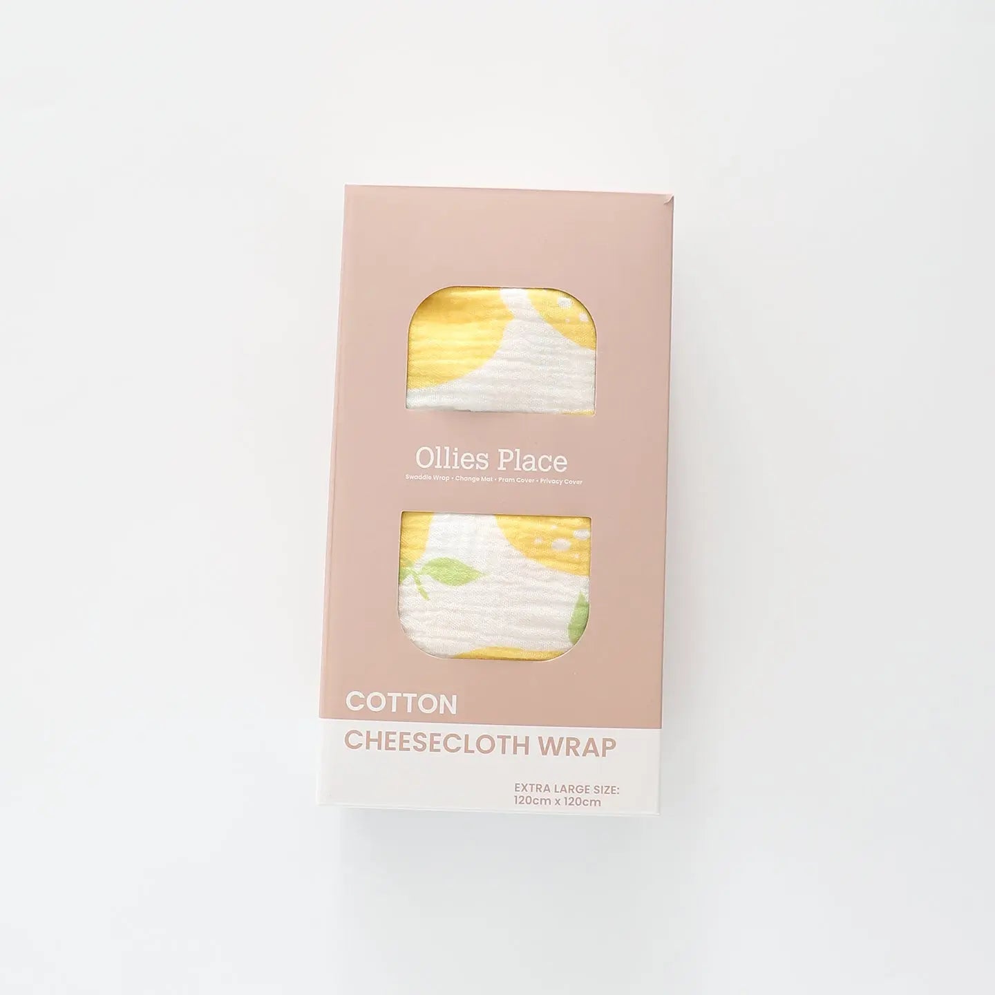 Lemon Cheesecloth Wrap - XL 120 x 120 cm Ollies Place