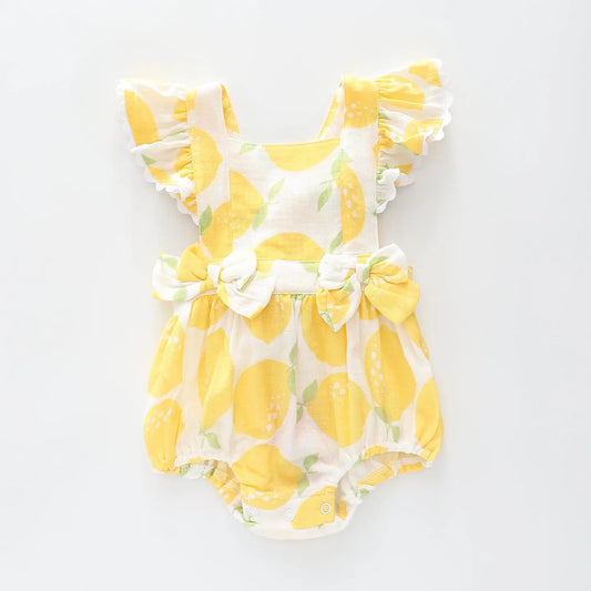 Lemon Ruffle Romper Ollies Place