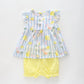 Lemonade Pastel Blue Striped Top With Matching Bloomers Ollies Place