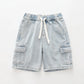 Light Blue Cargo Denim Shorts Ollies Place