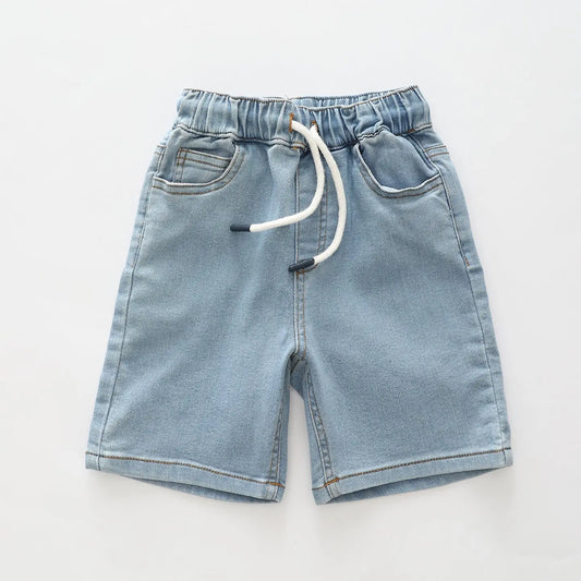 Light Blue Mid-length Denim Shorts Ollies Place