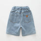 Light Blue Mid-length Denim Shorts Ollies Place