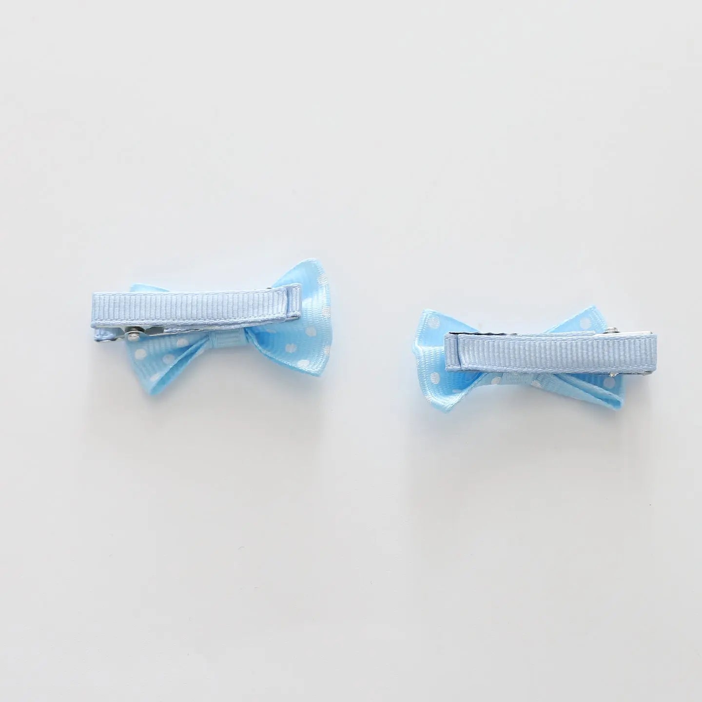 Light Blue Polka Dot Bow Hair Clips 2 Pack Ollies Place