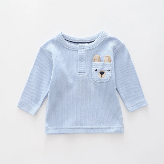 Little Bear, Baby Boys Henley Top Ollies Place