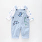 Little Blue Dino, Baby Boys Overalls Set Ollies Place