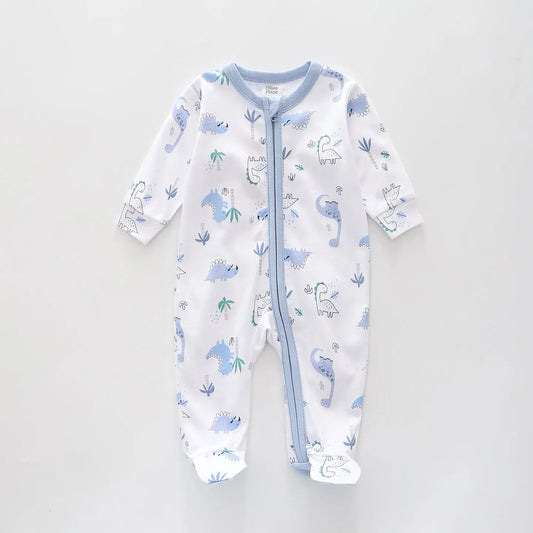 Little Blue Dino, Baby Boys Romper Ollies Place