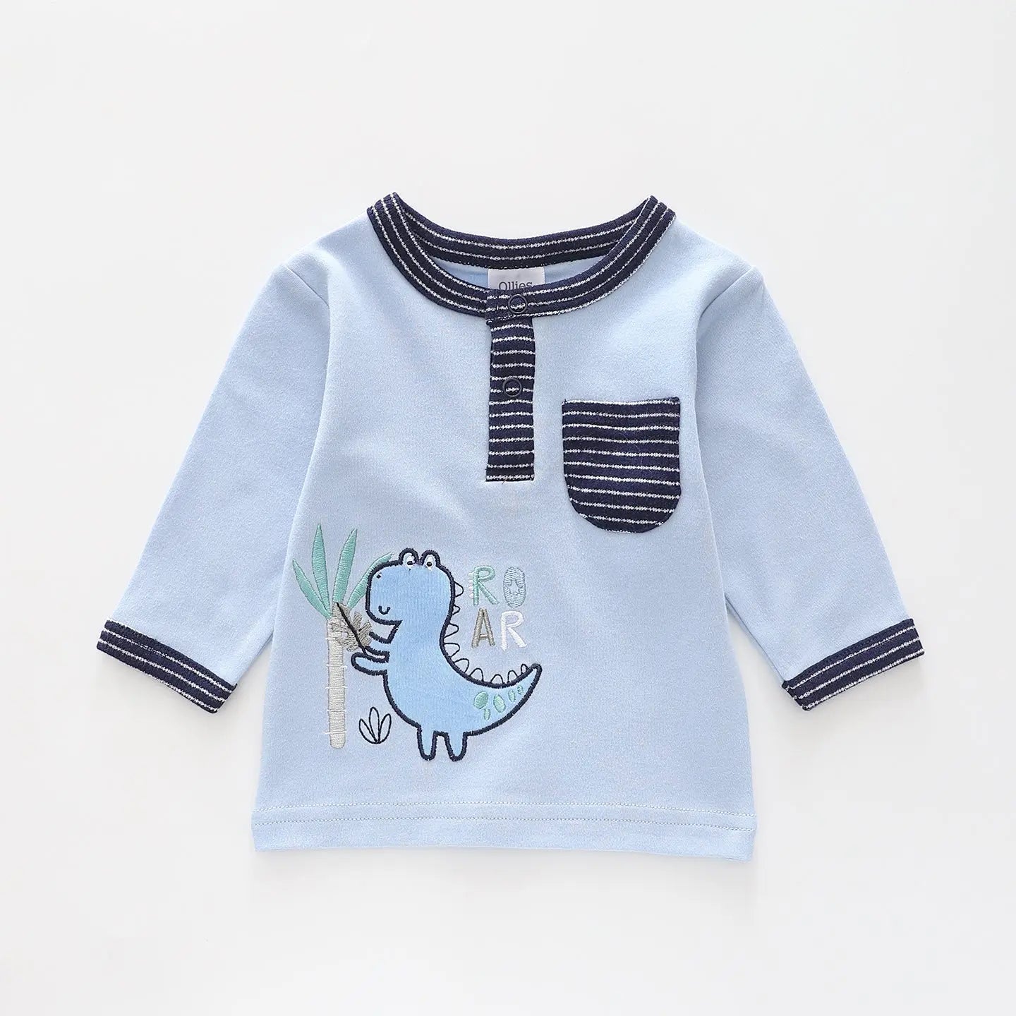 Little Blue Dino, Baby Boys Top Ollies Place