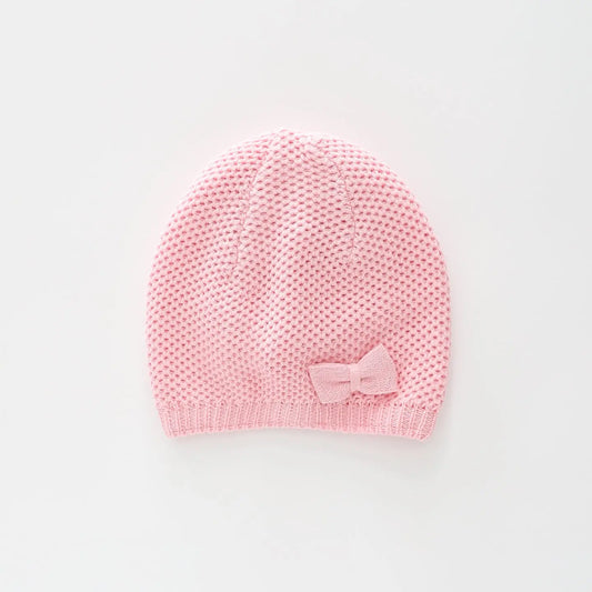 Little Bow Pink Knit Beanie Ollies Place