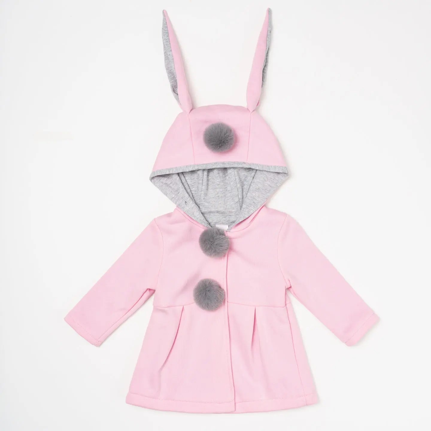 Little Bunny Pink Hooded Coat - Toddler Girl Ollies Place