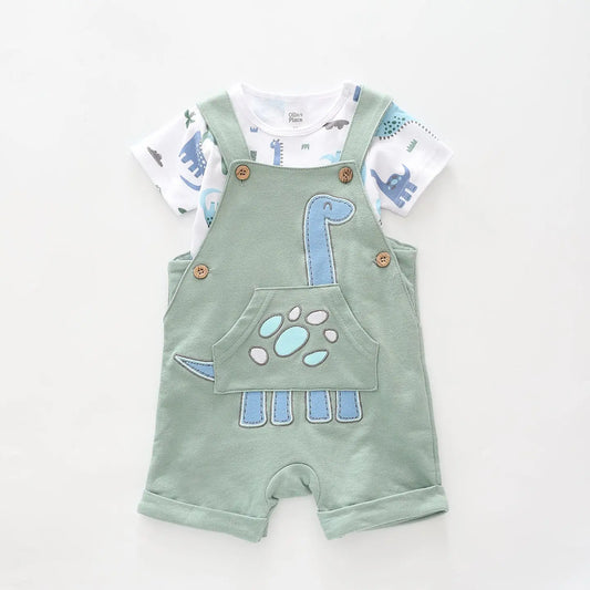Little Dino Shortalls Set Ollies Place
