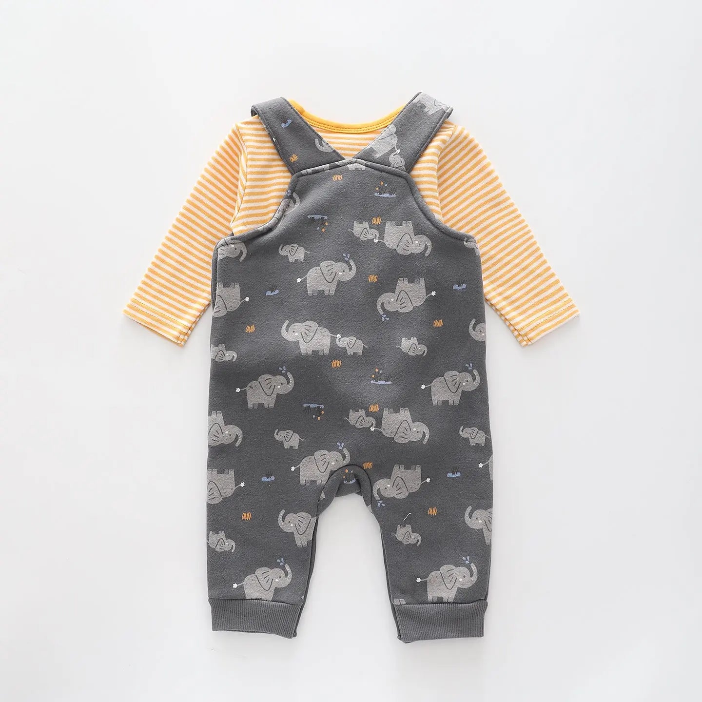 Little Elephant, Baby Boys Overalls Set Ollies Place