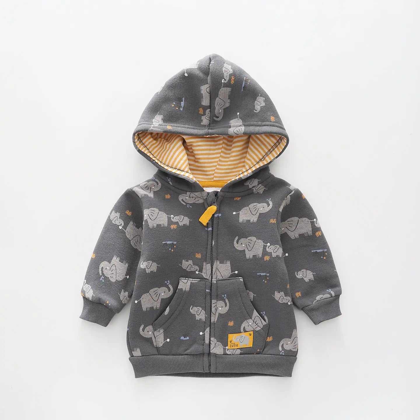 Little Elephant, Baby Boys Zip Hoodie Ollies Place