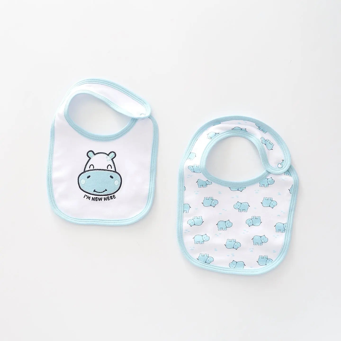 Little Hippo, Baby Boys Bib Set Ollies Place