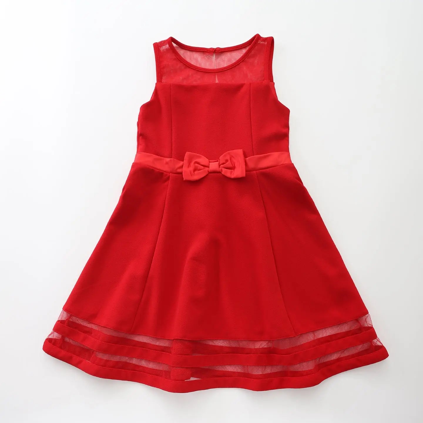 Little Miss Girl‘s Formal Red Panelled Party Dress Ollies Place