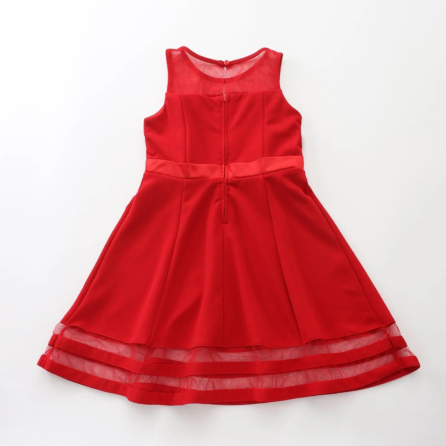 Little Miss Girl‘s Formal Red Panelled Party Dress Ollies Place