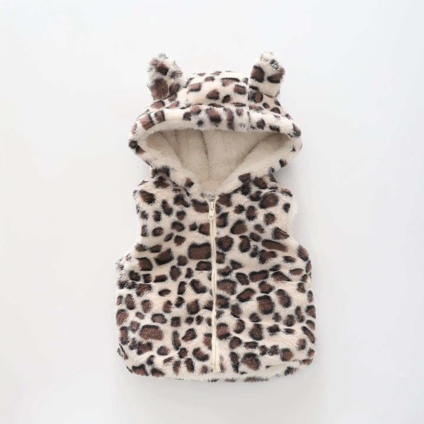 Little Miss Leopard, Girls Hooded Vest Ollies Place