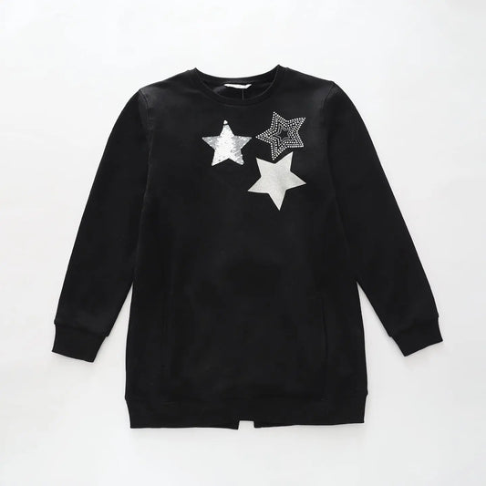 Longline Star Sweatshirt Ollies Place