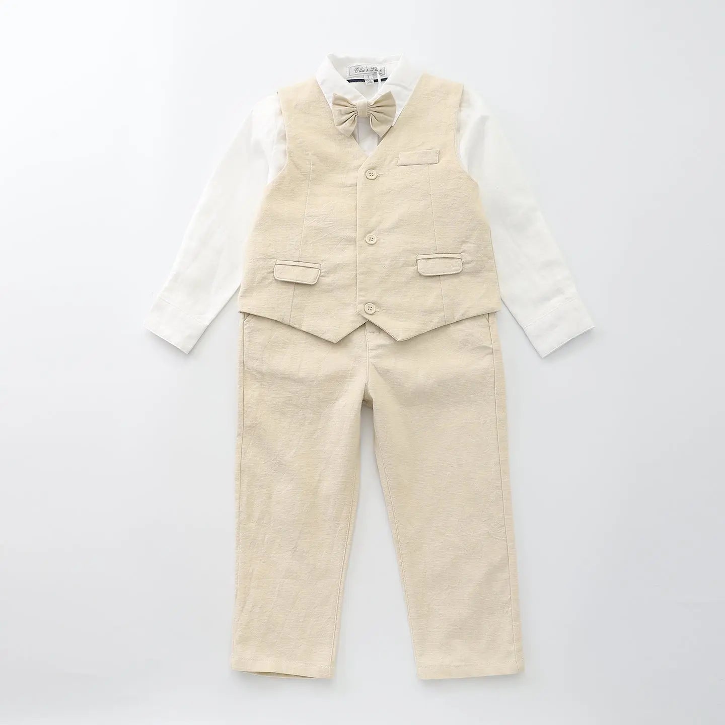 MSIB4172 Toddler Boy Beach Linen 3 Piece Suit Ollies Place