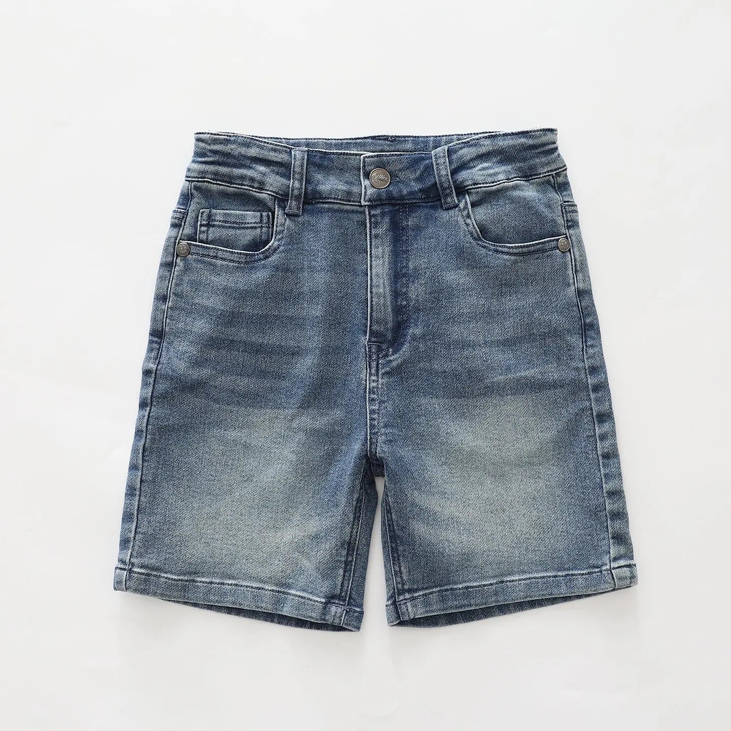 Mid Blue Denim Shorts Ollies Place