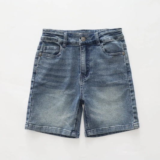 Mid Blue Denim Shorts Ollies Place