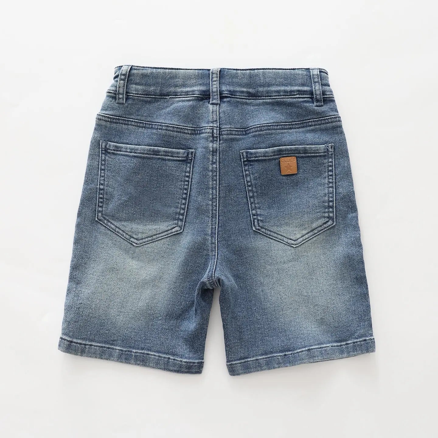 Mid Blue Denim Shorts Ollies Place