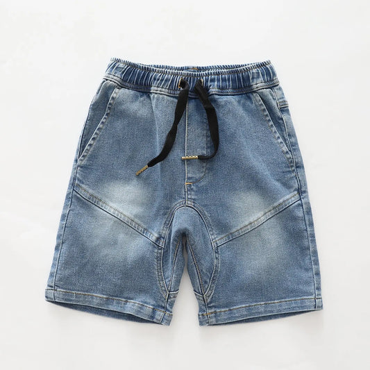 Mid Blue Fade Denim Shorts Ollies Place