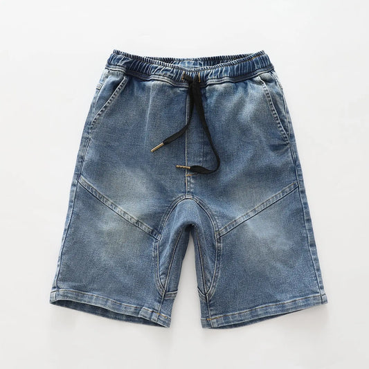 Mid-blue Fade Denim Shorts Ollies Place