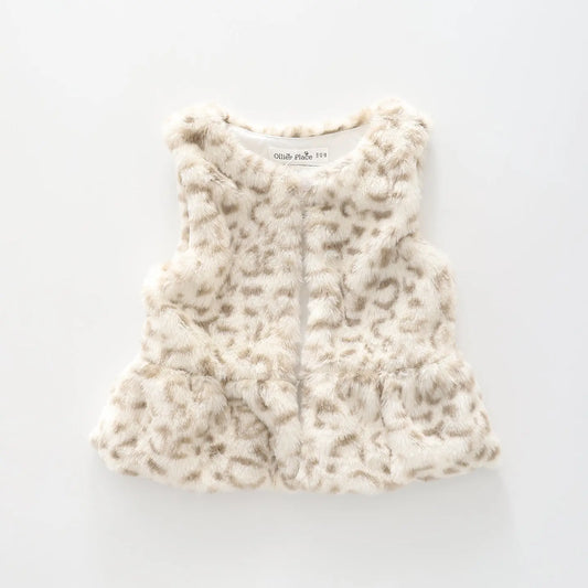 Mini Mama, Baby Girls Faux Fur Vest Ollies Place