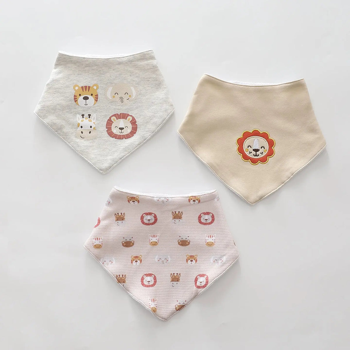 Mini Safari Bibs Set (3pc) Ollies Place